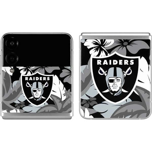 NFL Las Vegas Raiders Tropical Print Galaxy Z Flip4 5G Skin